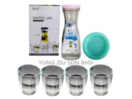 ZJSJ-L6#1000ML GLASS JUG+4 CUP(MEIFULAN)